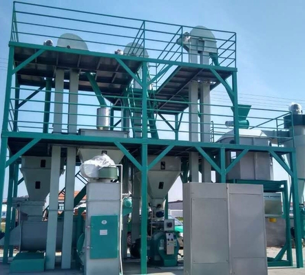 400V Livestock Feed Making Machine Production Line 10t / H For Poultry Animal Cattle
