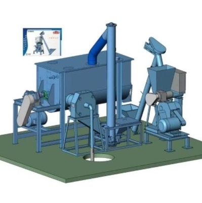 1-10 TPH Livestock Poultry Feed Production Line Animal Feed Processing Machine