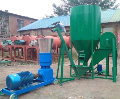 1 Ton Per Hr Poultry Feed Production Line Animal Feed Granulator For Farm